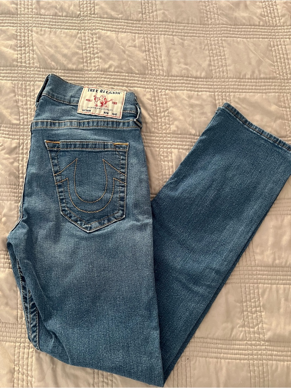 True Religion Women's Medium Blue Straight Leg Jeans
